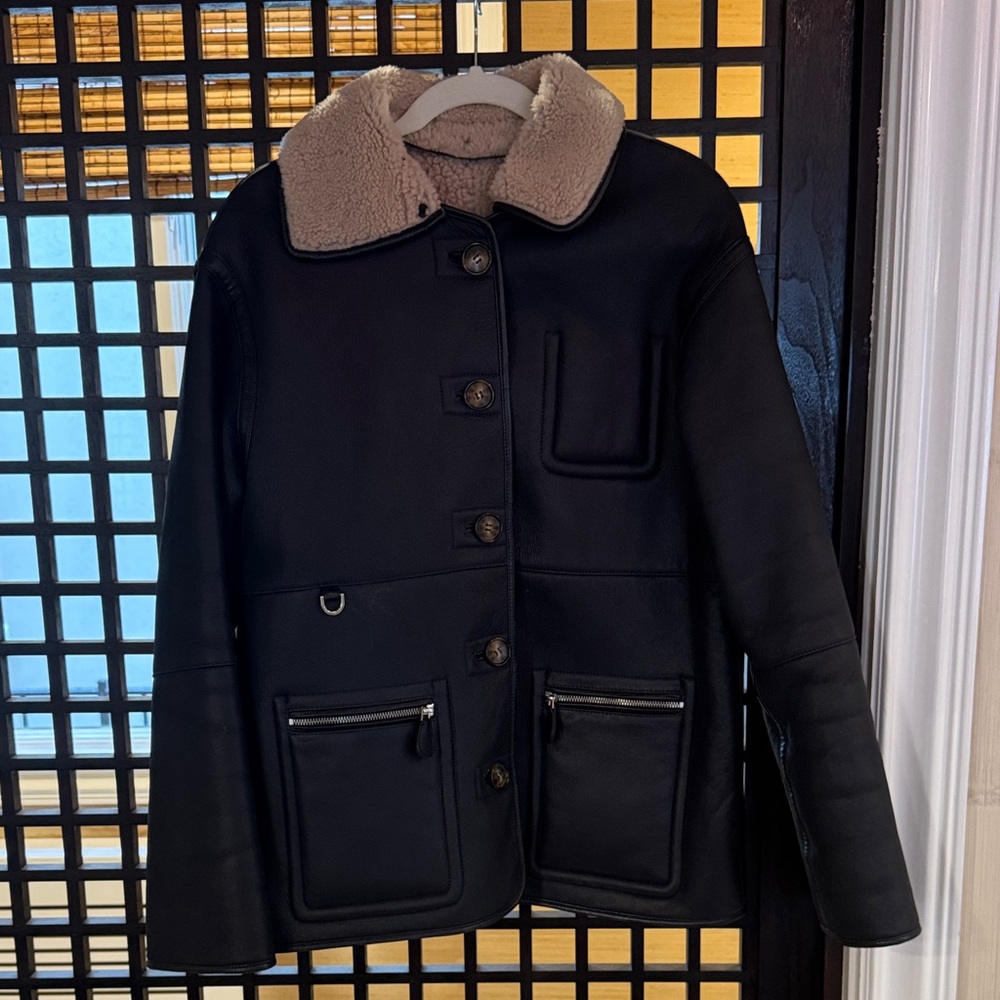 Women’s Saks Potts Reversible Shearling Jacket
